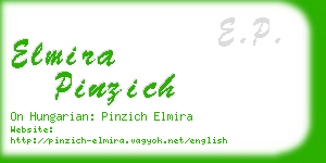 elmira pinzich business card